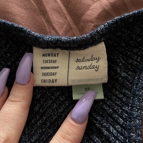 Navy blue tank top by Anthropologie - Picture 2 of 2